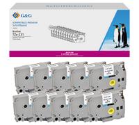 Cassetta nastro Kit da 10 G&G 5T231-10TD Compatibile sostituisce Brother