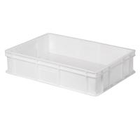 Cassetta per alimenti 60x40 h.13 cm sovrapponibile ed impilabile - Bianco neutro
