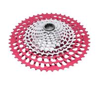 Cassetta per Biciclette CNC, Cassetta in Lega in Lega di Alluminio a Design Cavo Compatibile con SX/nx/gx/xx1 Aegle (Argento Rosso)