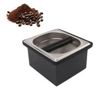 Cassetta per bussare al caffè, contenitore macinato in acciaio inossidabile scatola da bussare rimovibile per caffettiere per caffetteria per bar (S)