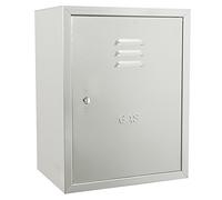Cassetta per Contatore Gas in Lamiera Zincata Antitaglio con Chiave cm 34x25x45h
