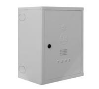 Cassetta per Contatore Gas da Esterno - 60x50x25 cm - Copri Contatore e Armadietto da Incasso con Sportello e Chiave - Lamiera Preverniciata Bianco-Grigio SP. 6/10