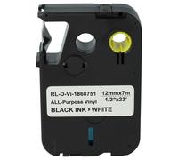 Cassetta per Dymo XTL 500 300 Vinile multiuso nero-bianco