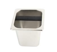 Cassetta per il caffè, cassetta per caffè espresso in acciaio inossidabile con bidone caffè per caffè espresso in gomma per la casa (L)