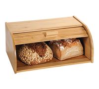 Cassetta Per Il Pane Contenitore In Bambù 40 X 27 X 16,9 Cm Con Sportello Mobile