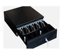 Cassetta per la cassa del supermercato, Piccolo cassetto contanti con apertura manuale a pressione, 5 slot for banconote e monete(Noir)