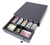 Cassetta per la cassa del supermercato, Registratori di cassa dimensioni compatte. Registro ad apertura manuale o automatica(Noir)