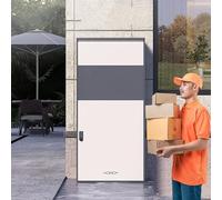 Cassetta per la consegna di pacchi all'aperto, cassetta postale da parete per esterni, cassetta postale da esterno media, in acciaio zincato con serratura, cassette postali resistenti alle intemperie
