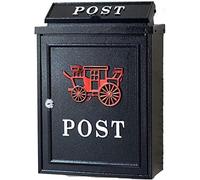 cassetta per le lettere, Cassetta postale a parete, cassetta postale nera, cassetta postale da parete esterna resistente alla pioggia con serratura, cassetta delle lettere creativa, casa