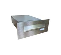 Cassetta per le lettere da parete FLAT Design in acciaio inox BX-042 (profondità: 39-62 cm)