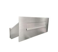 Cassetta per le lettere da parete FLAT Design in acciaio inox DX-042 (profondità: 33-50 cm) senza targhetta portanome