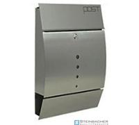 Cassetta per le lettere in acciaio inox Leto, dimensioni: 350 x 95 mm, altezza 4