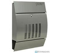 Cassetta per le lettere in acciaio inox Sylon, dimensioni: 350 x 95 mm, altezza