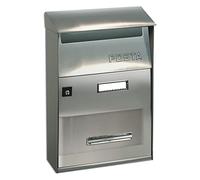 Alubox FTIXL Cassetta postale con tettuccio 220 x 110 x h325 mm Satinato