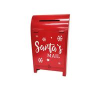 Cassetta Per Letterina A Santa Claus Per Posta Babbo Natale Rossa Mod. Santa