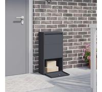 Cassetta per pacchi con porta Antracite 44 x 22 x 82 cm Acciaio