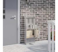 Cassetta per pacchi con porta Argento 44,5 x 29 x 110,5 cm