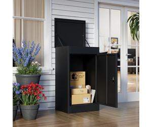 Cassetta per Pacchi Corriere da Esterno,Cassetta Postale per Pacchi da Esterno XXL in Acciaio Zincato con Serratura a Combinazione,Impermeabile e Attesa di Ladro per Pacchi Domestici,63*112*49.5cm