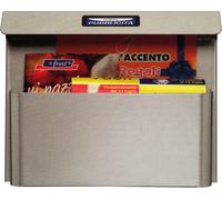 CASSETTA PER PUBBLICITA' - in acciaio inox antigraffio - 34X8X28H CM