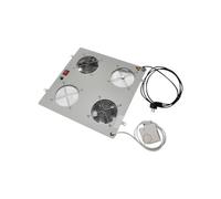 Cassetta per ventilatore da rack - Digitus - DN-19 FAN-2 - 2 ventilatori - Termostato - Nero RAL 9005