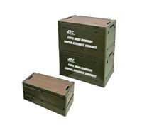 Cassetta Pieghevole,Con coperchio in legno,tavolo pieghevole da campeggio,Scatola Portaoggetti, per Armadio, Casa, Auto, Viaggio, Campeggio, Picnic 2 * 51L verde scuro