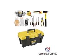 Cassetta Porta Attrezzi Completa Maniglia A Scomparsa. Composizione: 1 Taglierino Con Lama Scorrevole Autobloccante Da Mm. 18, 1 Martello Da Meccanico Da 300 Gr. Con Manico In Fibra, 1 Set Di Chiavi Esagonali (Misure 1,5-10Mm), 1 Set Di Giraviti Da 6 Pezz