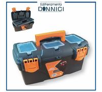 Cassetta porta attrezzi portautensili in plastica 16" con vano minuteria vuota