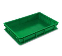 Cassetta Porta Impasti Sovrapponibile 60x40 HDPE Idonea al Contatto Alimentare Vari Colori per Anticontaminazione glutine lattosioallergie (VERDE 60X40X10)