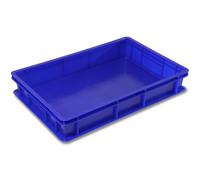Cassetta Porta Impasti Sovrapponibile 60x40 HDPE Idonea al Contatto Alimentare Vari Colori per Anticontaminazione glutine lattosioallergie (BLU 60X40X10)