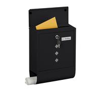 Cassetta Porta Lettere Buca Posta Metallo Esterno Scomparto Giornali 38x31x14 cm