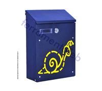 CASSETTA PORTA LETTERE POSTALE MOD. LUMACA ACCIAIO NERO BLINKY
