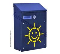 CASSETTA PORTA LETTERE POSTALE MOD. SOLE ACCIAIO NERO BLINKY