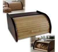 Cassetta porta pane in legno bicolore 31×26×16 cm - artigianale