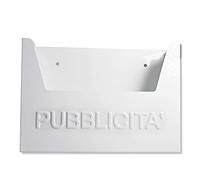 CASSETTA Porta Pubblicità Per Esterno BIANCA POSTALE PUBBLICITA Cestino Giornali Offerte Per Condominio Casa In Ferro Made in Italy White