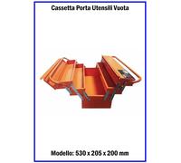 Cassetta Porta Utensili Attrezzi Vuota in Lamiera Portautensili a 5 Scomparti