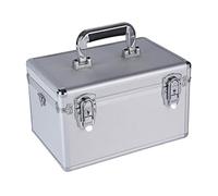 Cassetta Porta Utensili Cassetta degli attrezzi in alluminio portatile Cassetta porta attrezzi Cassetta portautensili in metallo resistente con schiuma rimovibile Cassetta Portautensili ( Size : B )