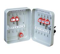 Rottner TS20 Key Cabinet for 20-Keys with Fixed Hooks - White,205x165x85 mm,grey