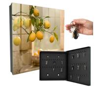 Cassetta portachiavi 30x30 cm Ciondolo al limone Porta Destra Nero