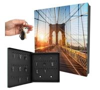 Cassetta portachiavi 30x30 cm Il sole che tramonta Porta Sinistra Nero | Appendiabiti | Bacheca | Vetrinetta | Nicchia | Casellario | Armadio | Gancio | Quadro | Mobiletto | Contenitore | Supporto