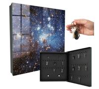 Cassetta portachiavi 30x30 cm Spazio cosmico Porta Destra Nero