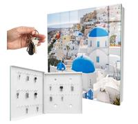 Cassetta portachiavi 30x30 cm vedute greche Porta Sinistra Bianco