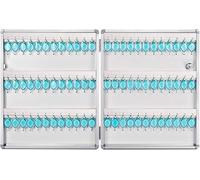 Cassetta portachiavi a parete, Armadio organizer per chiavi in metallo, Cassetta di sicurezza con etichette, Sistema di gestione delle chiavi per casa, ufficio e scuola, Capacità 72 chiavi