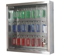Cassetta Portachiavi Armadietto portachiavi con serratura a chiave, organizer per portachiavi, piccolo armadio portachiavi da parete in acciaio inox con 24 chiavi, ufficio, scatola di sicure