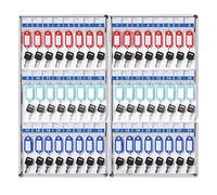 Cassetta portachiavi da parete di grande capacità, colore argento, 48 bitIdeale per appartamenti e agenzie immobiliari, soluzione durevole e sicura per riporre le chiavi