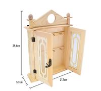 Cassetta portachiavi da parete in legno NATURALE 6 posti Casa porta chiavi