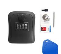 Cassetta portachiavi di sicurezza - resistente alle intemperie in lega di zinco da montare a parete, cassaforte con combinazione di numeri a 4 cifre, conservazione per esterni, nascondiglio