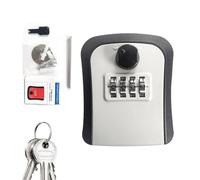 Cassetta portachiavi di sicurezza - resistente alle intemperie in lega di zinco da montare a parete, cassaforte con combinazione di numeri a 4 cifre, conservazione per esterni, nascondiglio
