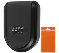 Cassetta portachiavi magnetica con combinazione nascosta in plastica, sotto l'auto, password a 4 cifre Per Albergo(Black)