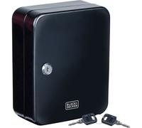 Cassetta Portachiavi Nera da Muro Serratura e Doppia Chiave 20 Ganci Ingresso Black & Decker