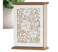 Cassetta Portachiavi - Portaoggetti Da 10 Pollici, Cassetta Portachiavi In legno, Portaoggetti Da Parete Vintage Intagliato Con Sei Ganci, Mantiene In Ordine Chiavi, Gioielli E Piccoli Oggetti